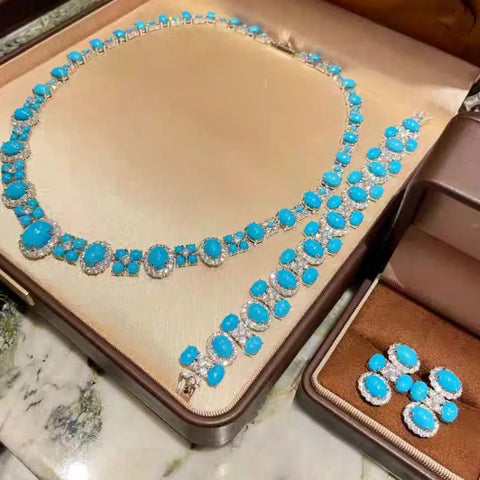 Phatbird Turquoise 925 Sterling Silver Jewelry Set