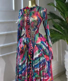 Phatbird Tie Dye Print Long Dress