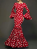 Phatbird Polka Dot Fishtail Maxi Dress