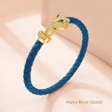 Phatbird Moonlight Cheetah Braided Leather Bracelet