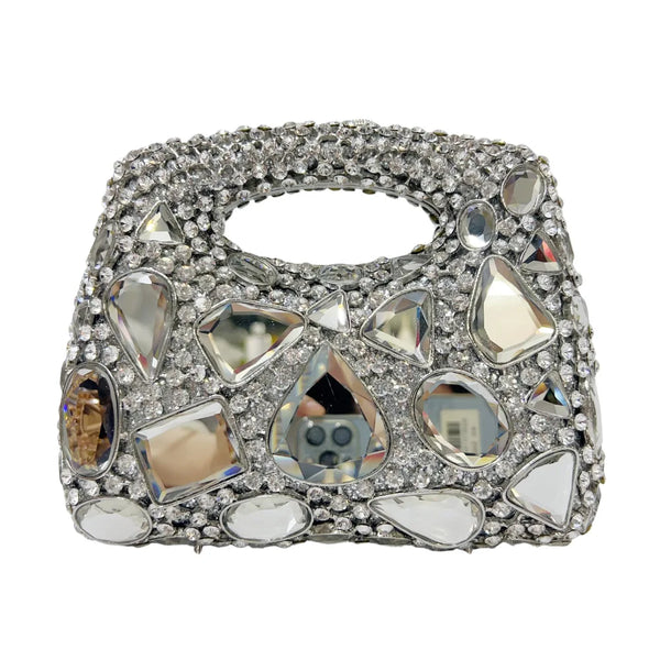 Phatbird Green Big Stone Diamond Clutch Bag