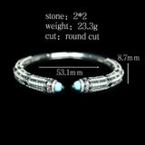 Phatbird Sapphire & Turquoise Silver Cuff Bracelets