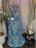 Phatbird Sleeveless Print Mermaid Maxi Dress