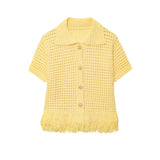 Elegant Knit Tassel Suit