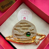 Phatbird Statement Gold Coin Medallion Necklace & Earring Set