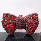 Phatbird Rhinestone Bow Clutch Bag