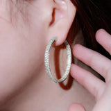 Phatbird Luxury Full Bling Iced Out Hoop Earrings
