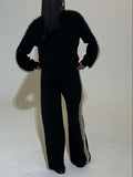 Phatbird Pearl-Trim Wide-Leg Trouser Co-ord Set