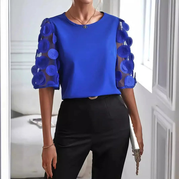 Phatbird 3D Floral Mesh Sleeve Blouse – Phatbird