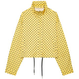Phatbird polka dot cropped bomber jacket with high ribbed neck - view 6