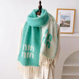 Phatbird Reversible Wool Blend Tassel Scarf