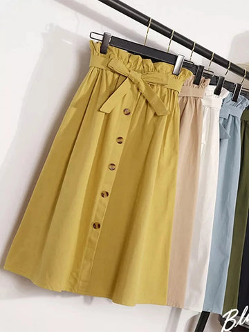 Phatbird Pleated High Waist Midi Skirt – Phatbird