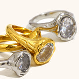 Phatbird Luxury Irregular Stainless Steel Ring