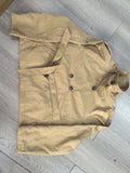 Phatbird belted cropped khaki trench jacket with stand collar - view 4