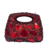 Phatbird Green Big Stone Diamond Clutch Bag