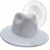 PHATBIRD Blue faux Rhinestone  Fedora Hat