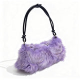 Winter Fox Fur Women's Fashion Bag