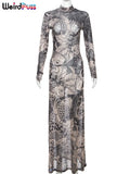Phatbird Y2K Koi Print Maxi Dress