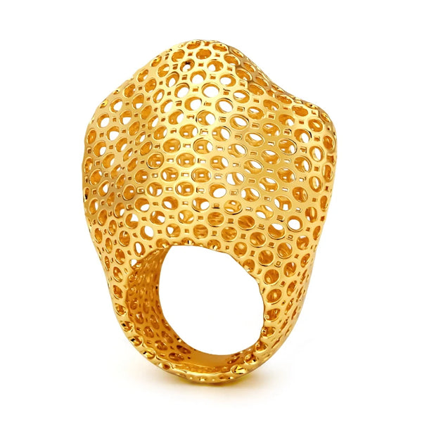 Phatbird Hollow Crown Gold Statement Ring