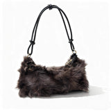 Winter Fox Fur Women's Fashion Bag