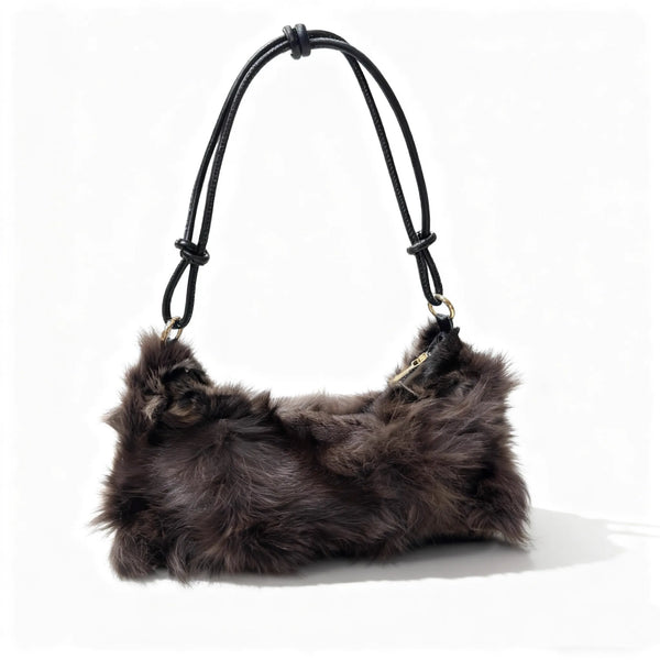 Winter Fox Fur Women's Fashion Bag