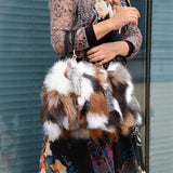 Designer Luxury Soft Fox Hair Handbag