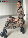 Phatbird Y2K Koi Print Maxi Dress