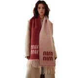 Phatbird Reversible Wool Blend Tassel Scarf