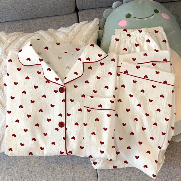 Phatbird Women’s Sweet Love Heart Pajama Set