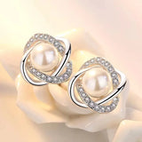 Luxury Zircon Pearl Earrings