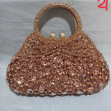 Phatbird Rose gold Rhinestone Clutch Bag
