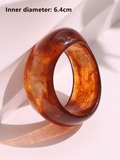 Phatbird Vintage Resin Triangle Design Wide Bangle Bracelets