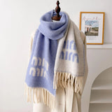 Phatbird Reversible Wool Blend Tassel Scarf
