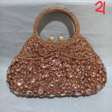 Phatbird Rose gold Rhinestone Clutch Bag