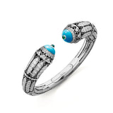 Phatbird Sapphire & Turquoise Silver Cuff Bracelets