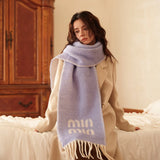 Phatbird Reversible Wool Blend Tassel Scarf