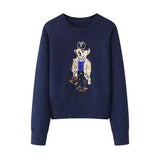 Phatbird Autumn Winter Pullover Sweater Women Cashmere Knitwear Tops Bear Print