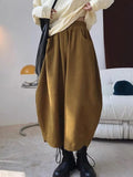 Phatbird high waist cotton harem trousers with tapered ankle