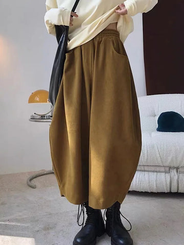 Phatbird high waist cotton harem trousers with tapered ankle