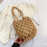 Phatbird Woven Rope Mesh Bucket Beach Tote