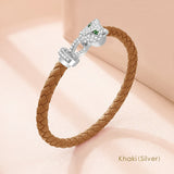 Phatbird Moonlight Cheetah Braided Leather Bracelet