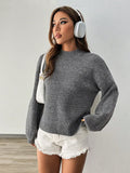 Phatbird Slate Chill Oversized Knit Crop Top