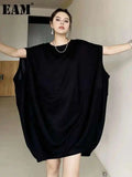 Black White One Size Mini Dress