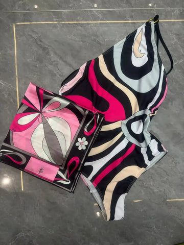 Phatbird 2025 Artistic Print Swimsuit Set