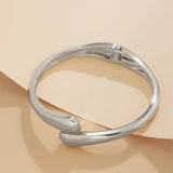 Phatbird Twisted Waterdrop Open-Cuff Bangle