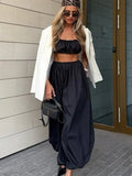Phatbird cotton lantern wide leg trousers with elasticated waist - view 2
