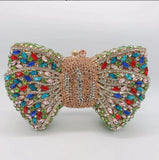 Phatbird Rhinestone Bow Clutch Bag