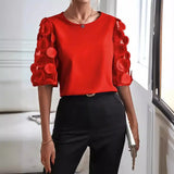 Phatbird 3D Floral Mesh Sleeve Blouse – Phatbird – view 5