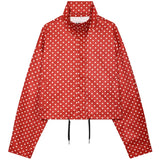 Phatbird polka dot cropped bomber jacket with high ribbed neck - view 11