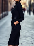 Phatbird Belted Knee-Length Pencil Dress